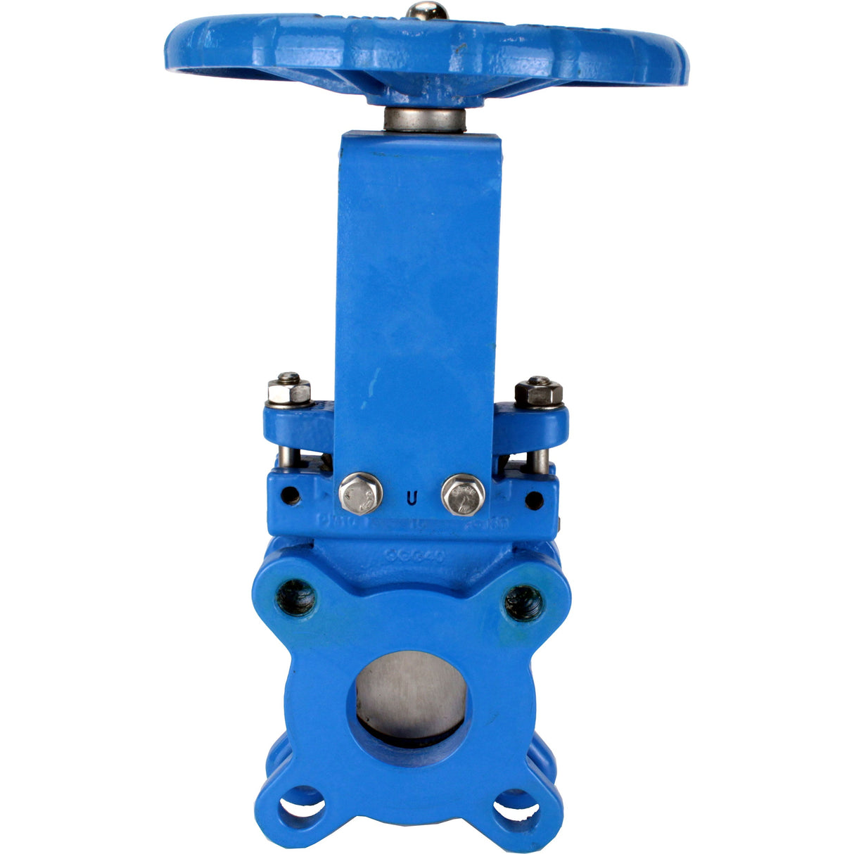 Vanne à guillotine Elephant GVKN1331N-2W-Fb-S, matériau du corps - fonte GGG40, matériau du couteau - acier inoxydable AISI 304, joint - NBR, volant