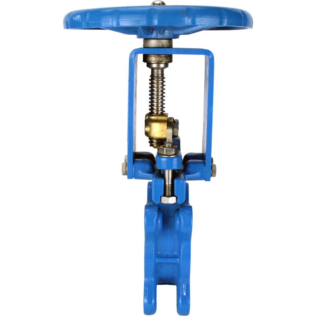 Vanne à guillotine Elephant GVKN1331N-2W-Fb-S, matériau du corps - fonte GGG40, matériau du couteau - acier inoxydable AISI 304, joint - NBR, volant