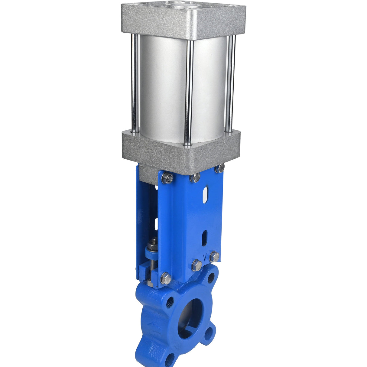 Gate valves Elephant GVKR1331M-1W-Fb-2P-WENZ PN16 unidirectional, interflanged, spindle - extendable, body - cast iron GGG40, gate - stainless steel 304, seal - EPDM, pneumatically actuated, WENZ