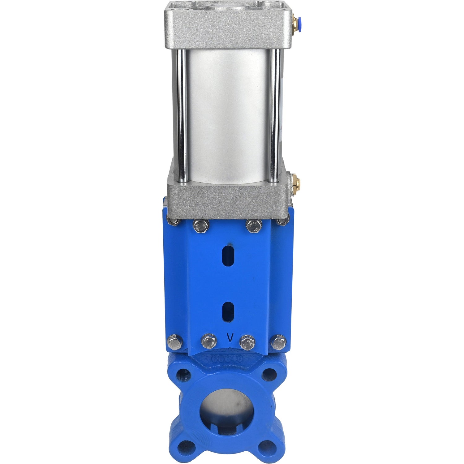 Gate valves Elephant GVKR1331M-1W-Fb-2P-WENZ PN16 unidirectional, interflanged, spindle - extendable, body - cast iron GGG40, gate - stainless steel 304, seal - EPDM, pneumatically actuated, WENZ