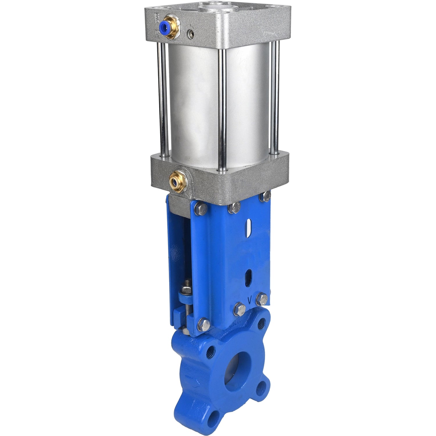 Gate valves Elephant GVKR1331M-1W-Fb-2P-WENZ PN10 unidirectional, interflanged, spindle - extendable, body - cast iron GGG40, gate - stainless steel 304, seal - EPDM, pneumatically actuated, WENZ