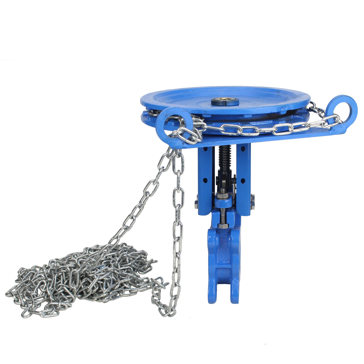 Vanne à guillotine Elephant GVKR1331N-2W-Fb-CC, matériau du corps - fonte GGG40, matériau du couteau - acier inoxydable AISI 304, joint - NBR, volant avec chaîne