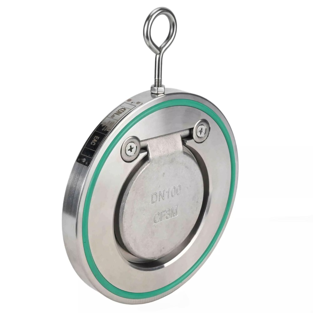 Clapet anti-retour à lobe simple VCL1-3232V-Fb, matériau du corps - acier inoxydable A316, matériau du disque - acier inoxydable A316, joint - viton, bride compacte