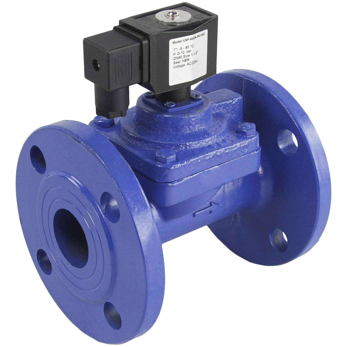 Électrovanne électrique à deux voies à action indirecte normalement fermée Elephant VSF-602E-PU-NC EPDM 110/220V, matériau du corps - fonte, joint - EPDM