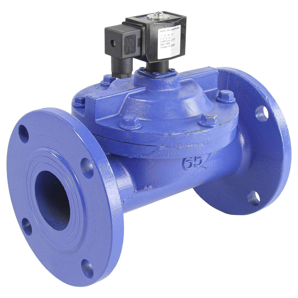 Électrovanne électrique à deux voies à action indirecte normalement fermée Elephant VSF-602N-PU-NC NBR 110/220V, matériau du corps - fonte, joint - NBR