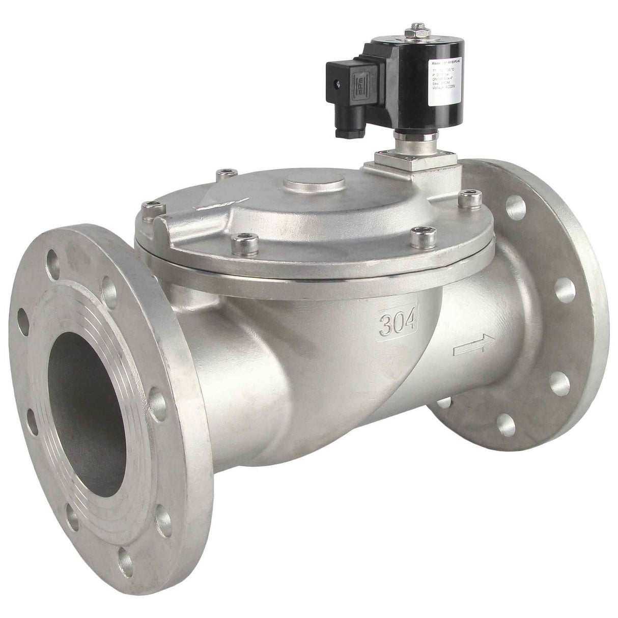 Électrovanne électrique à deux voies à action indirecte, normalement fermée, Elephant VSF-601V-PU-NC VITON 110/220V, matériau du corps - acier inoxydable AISI 304, joint - Viton