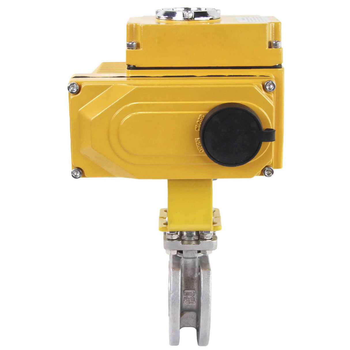 Robinet à boisseau sphérique en acier inoxydable Elephant kchmfp-elephant-24v, matériau du corps - acier inoxydable AISI 316, matériau de la bille - acier inoxydable AISI 316, joint - PTFE, commande par actionneur électrique