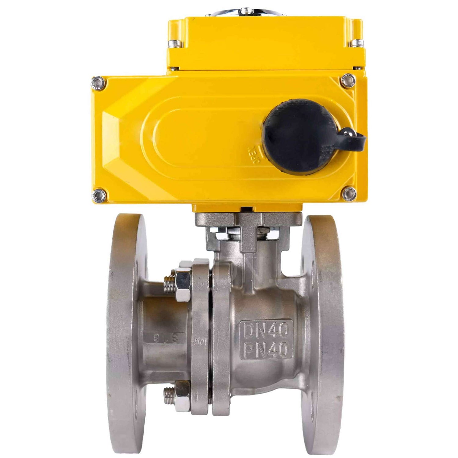 Robinet à boisseau sphérique en acier inoxydable Elephant kchfp-elephant-24v, matériau du corps - acier inoxydable AISI 316, matériau de la bille - acier inoxydable AISI 316, joint - PTFE, commande par actionneur électrique