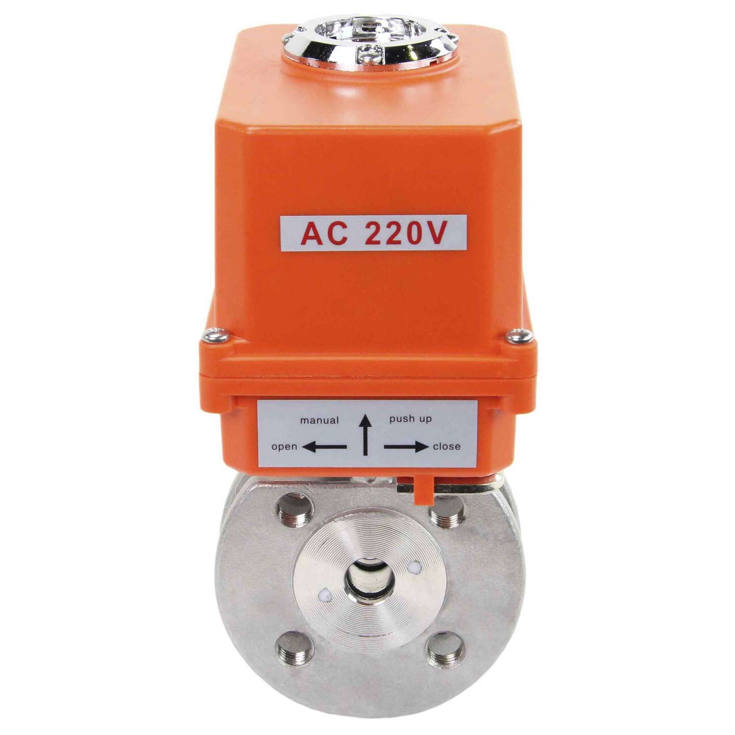 Robinet à boisseau sphérique en acier inoxydable Elephant kchmfp-elephant-110/220v, matériau du corps - acier inoxydable AISI 316, matériau de la bille - acier inoxydable AISI 316, joint - PTFE, commande par actionneur électrique