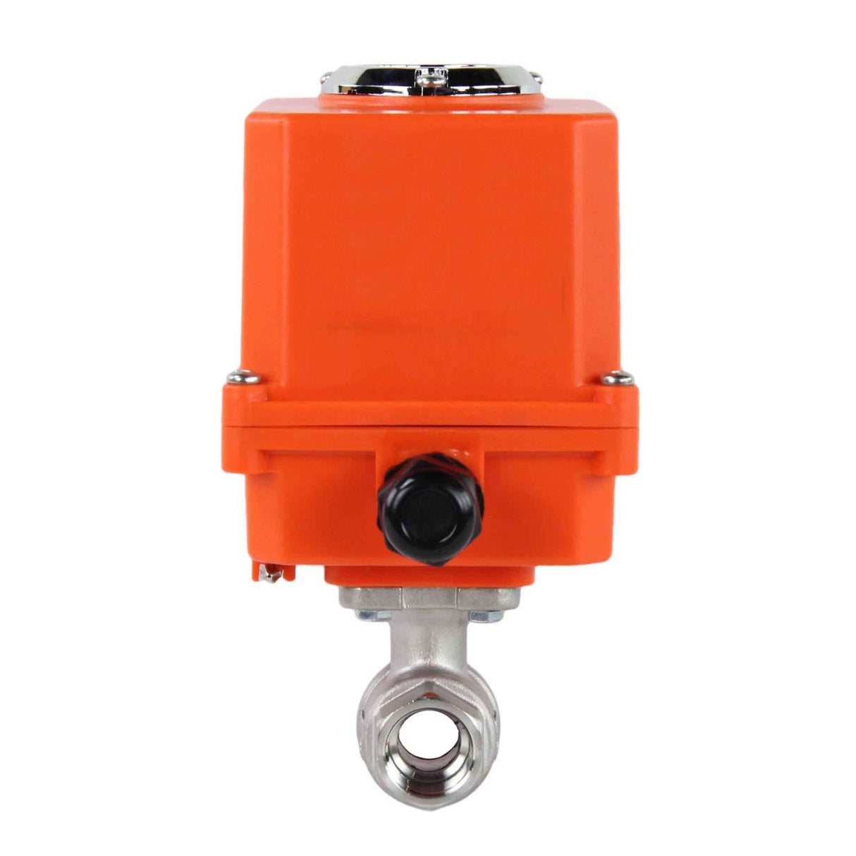 Robinet à boisseau sphérique en acier inoxydable Elephant BVMP.316.230-ISO PSI914, matériau du corps - acier inoxydable AISI 316, matériau de la bille - acier inoxydable AISI 316, joint - PTFE, fileté, actionneur électrique quart de tour Elephant-110/220В