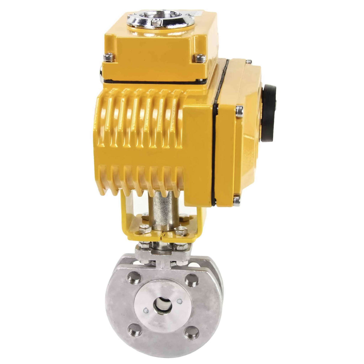 Robinet à boisseau sphérique en acier inoxydable Elephant kchmfp-elephant-24v, matériau du corps - acier inoxydable AISI 316, matériau de la bille - acier inoxydable AISI 316, joint - PTFE, commande par actionneur électrique