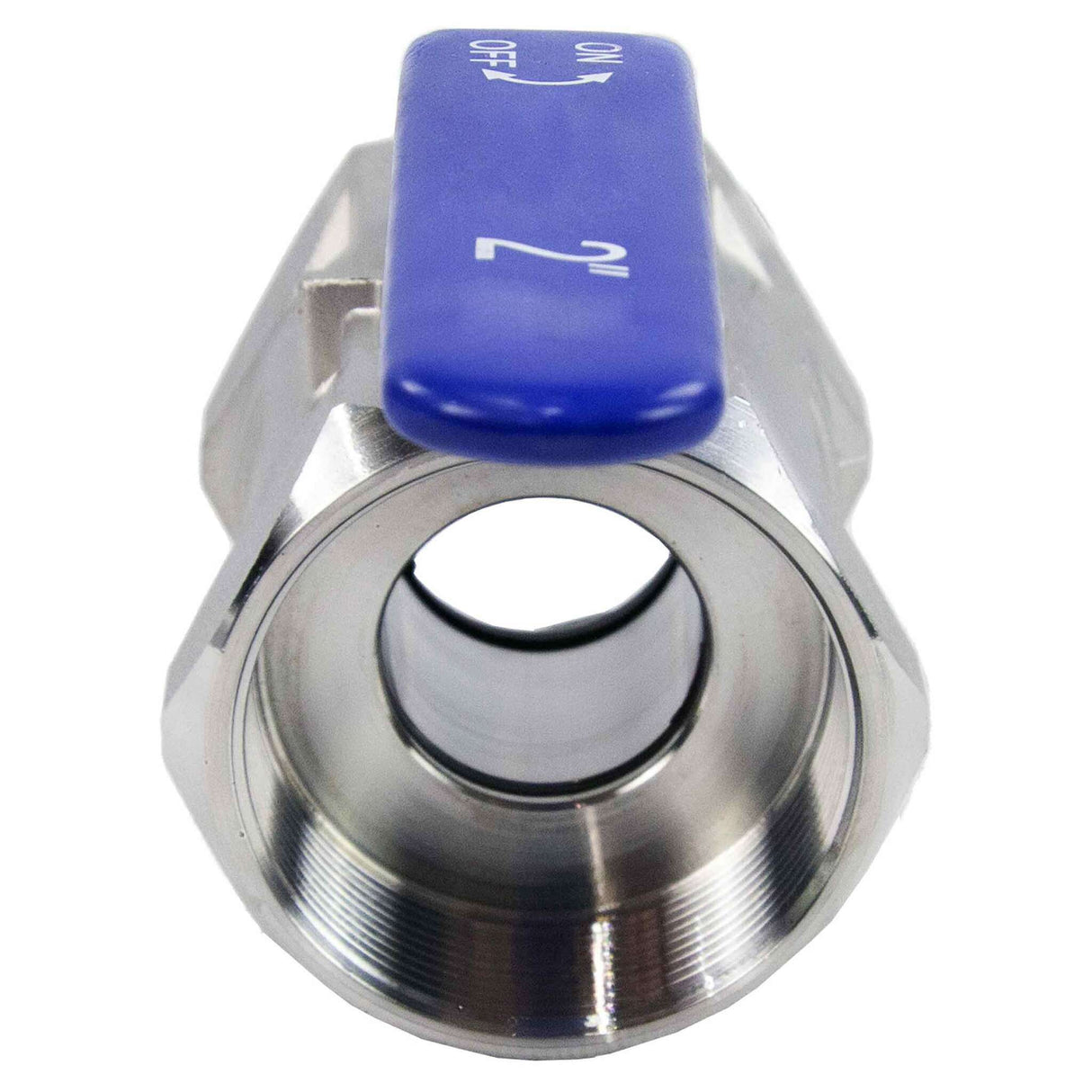 Robinet à boisseau sphérique en acier inoxydable Elephant BV3232P-SP-TH PN63 passage standard, fileté, avec poignée