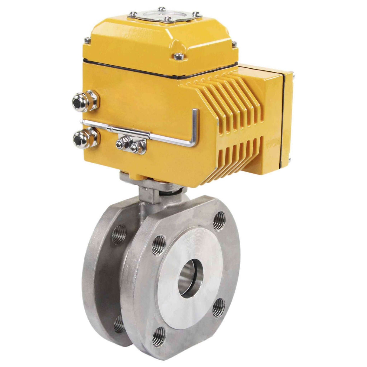 Robinet à boisseau sphérique en acier inoxydable Elephant kchmfp-elephant-110/220v, matériau du corps - acier inoxydable AISI 316, matériau de la bille - acier inoxydable AISI 316, joint - PTFE, commande par actionneur électrique