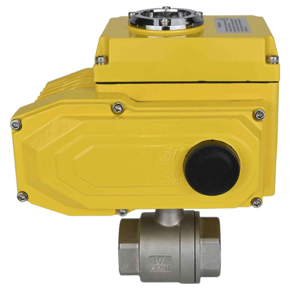 Robinet à boisseau sphérique en acier inoxydable Elephant BVMP.316.230-ISO PSI914, matériau du corps - acier inoxydable AISI 316, matériau de la bille - acier inoxydable AISI 316, joint - PTFE, fileté, actionneur électrique quart de tour Elephant-380 V