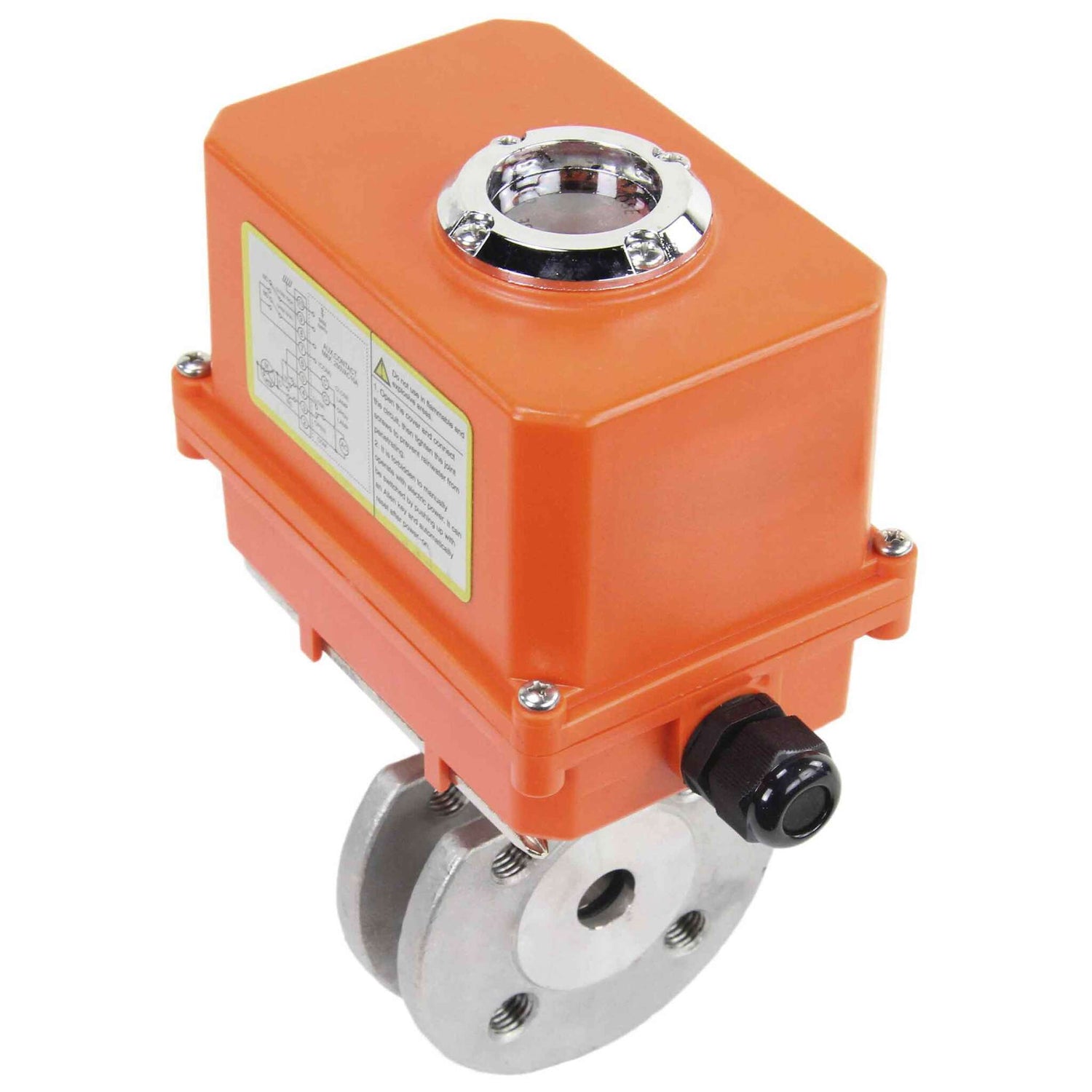 Robinet à boisseau sphérique en acier inoxydable Elephant kchmfp-elephant-110/220v, matériau du corps - acier inoxydable AISI 316, matériau de la bille - acier inoxydable AISI 316, joint - PTFE, commande par actionneur électrique