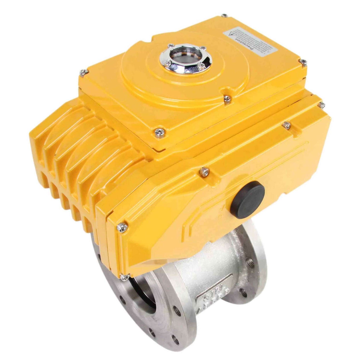 Robinet à boisseau sphérique en acier inoxydable Elephant kchmfp-elephant-110/220v-4-20ma, matériau du corps - acier inoxydable AISI 316, matériau de la bille - acier inoxydable AISI 316, joint - PTFE, commande par actionneur électrique