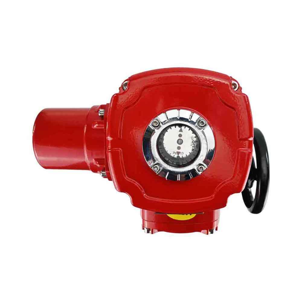 Robinet à boisseau sphérique en acier inoxydable Elephant RP.SS316.200.MM.ISO 914 PSI fileté, port standard, trois voies, type L, matériau du corps - acier inoxydable AISI 316, avec actionneur électrique quart de tour Elephant QT-W (M) EX 220V