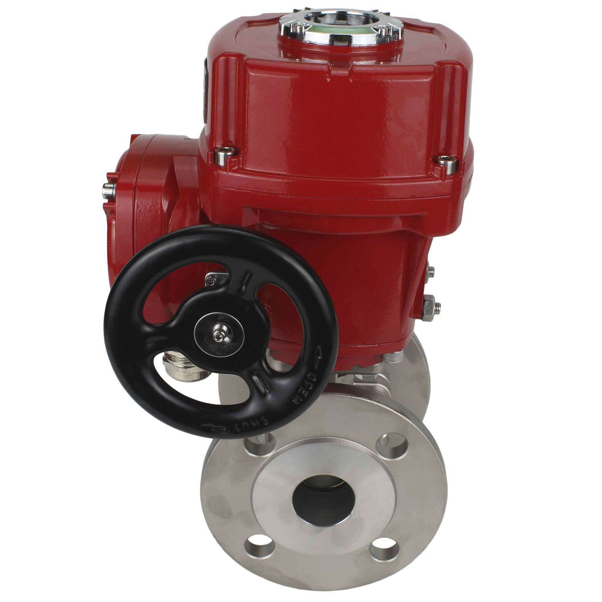 Robinet à boisseau sphérique en acier inoxydable Elephant BVFP.316.200 232 PSI matériau du corps - acier inoxydable AISI 316, à brides, passage intégral, avec actionneur électrique quart de tour Elephant QT-W (M) EX 220V