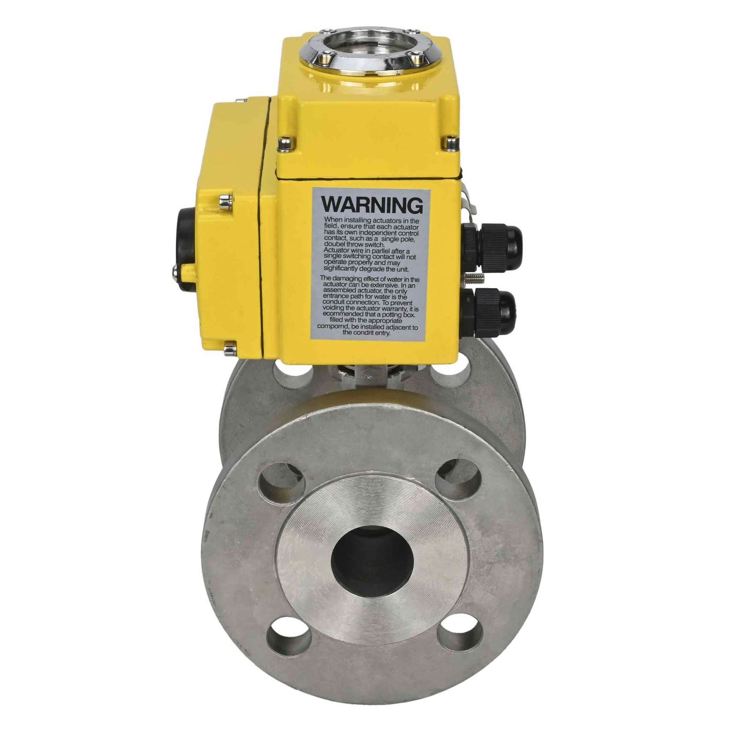 Robinet à boisseau sphérique en acier inoxydable Elephant kchfp-elephant-110/220v-4-20ma, matériau du corps - acier inoxydable AISI 316, matériau de la bille - acier inoxydable AISI 316, joint - PTFE, commande par actionneur électrique