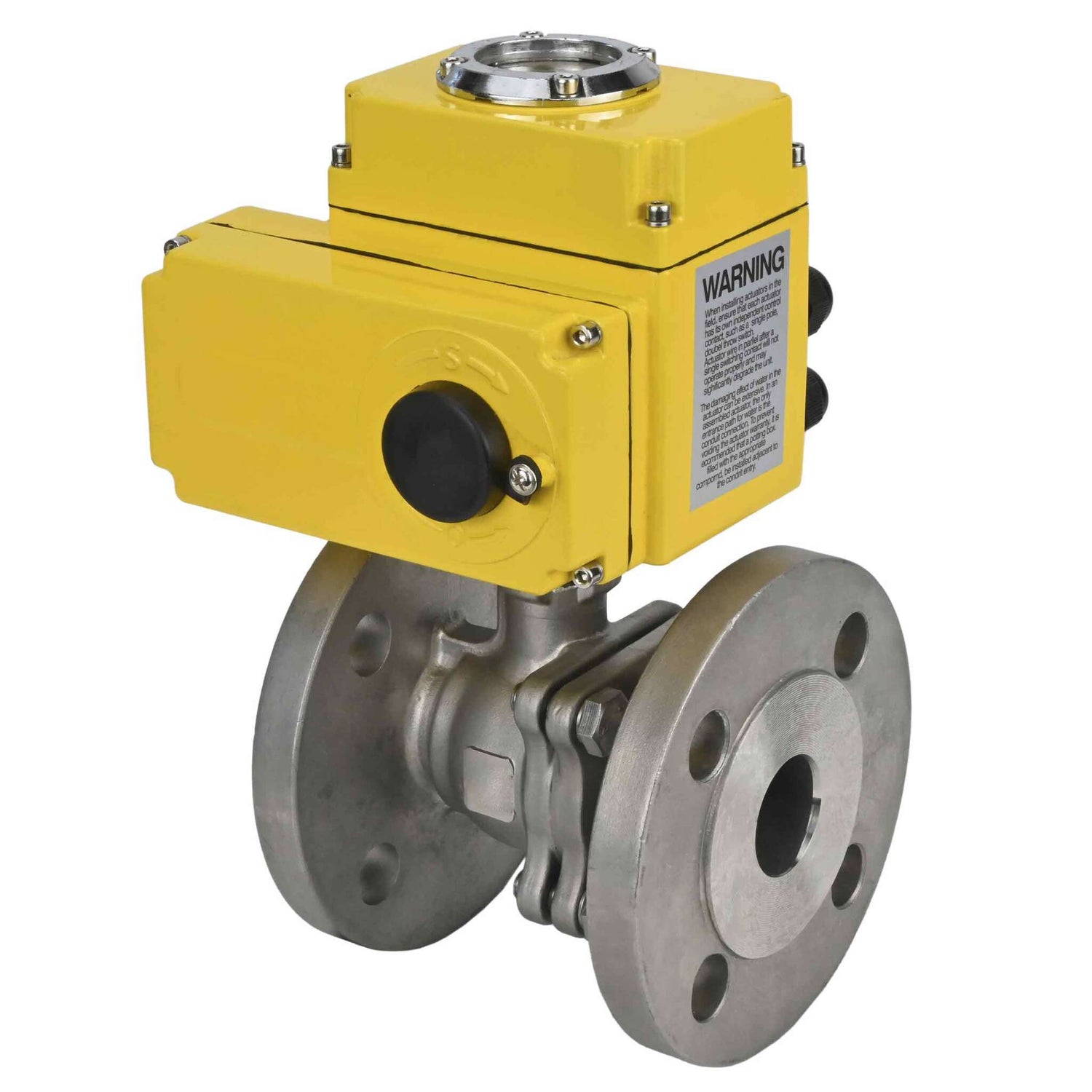 Robinet à boisseau sphérique en acier inoxydable Elephant kchfp-elephant-110/220v-4-20ma, matériau du corps - acier inoxydable AISI 316, matériau de la bille - acier inoxydable AISI 316, joint - PTFE, commande par actionneur électrique