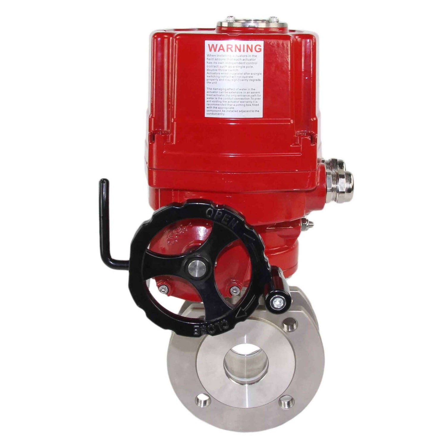 Robinet à boisseau sphérique en acier inoxydable Elephant kchmfp-elephant-ex-110/220v, matériau du corps - acier inoxydable AISI 316, matériau de la bille - acier inoxydable AISI 316, joint - PTFE, commande par actionneur électrique