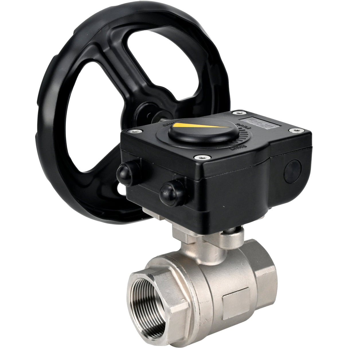 Robinet à boisseau sphérique en acier inoxydable Elephant kshmp316-elephant-ham, matériau du corps - acier inoxydable AISI 316, matériau de la bille - acier inoxydable AISI 316, joint - PTFE, à engrenage