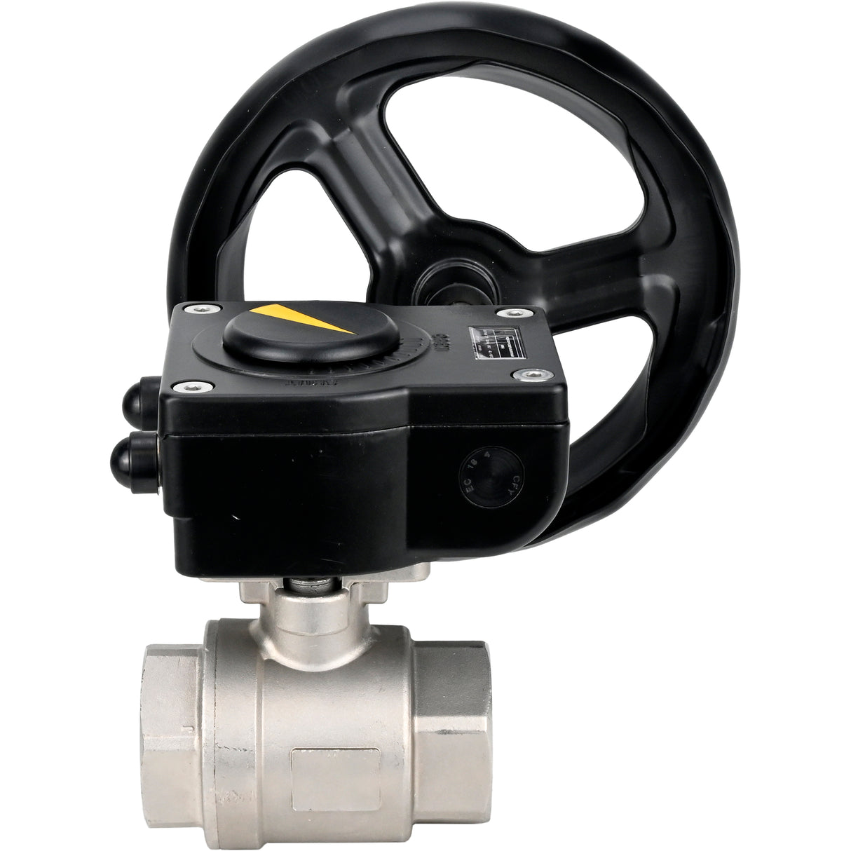 Robinet à boisseau sphérique en acier inoxydable Elephant kshmp316-elephant-ham, matériau du corps - acier inoxydable AISI 316, matériau de la bille - acier inoxydable AISI 316, joint - PTFE, à engrenage