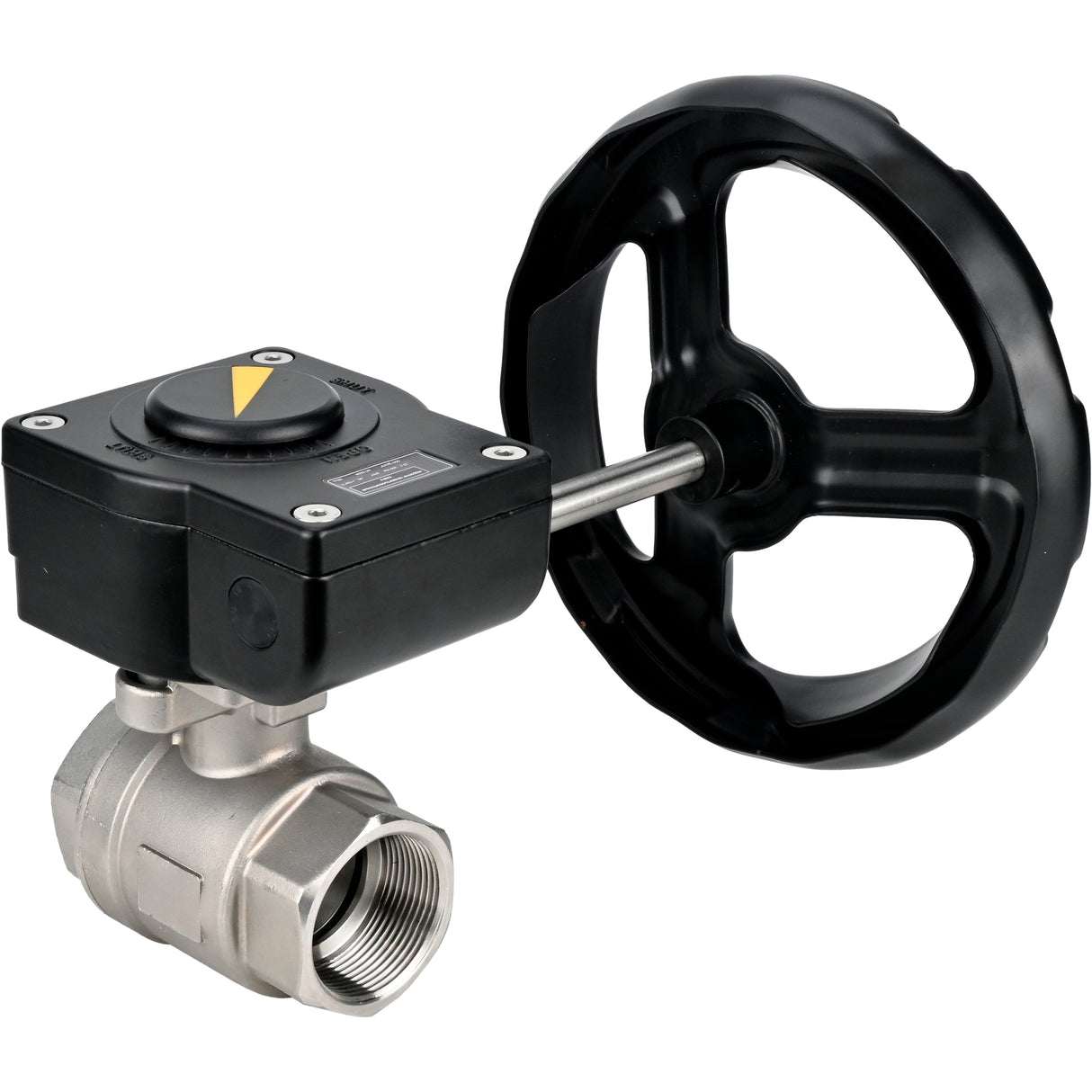 Robinet à boisseau sphérique en acier inoxydable Elephant kshmp316-elephant-ham, matériau du corps - acier inoxydable AISI 316, matériau de la bille - acier inoxydable AISI 316, joint - PTFE, à engrenage