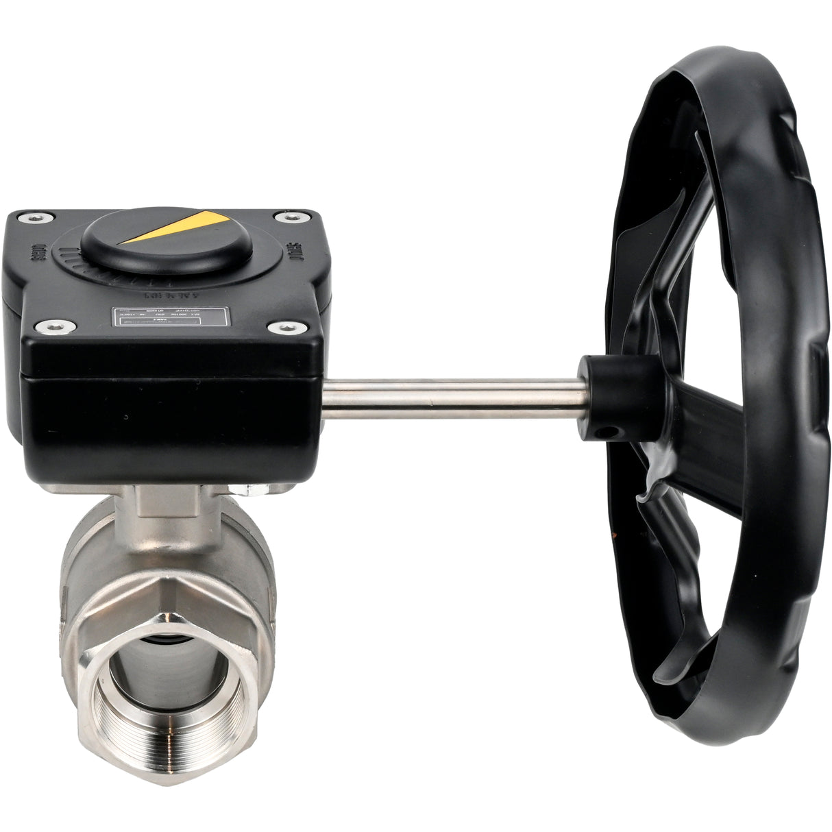 Robinet à boisseau sphérique en acier inoxydable Elephant kshmp316-elephant-ham, matériau du corps - acier inoxydable AISI 316, matériau de la bille - acier inoxydable AISI 316, joint - PTFE, à engrenage