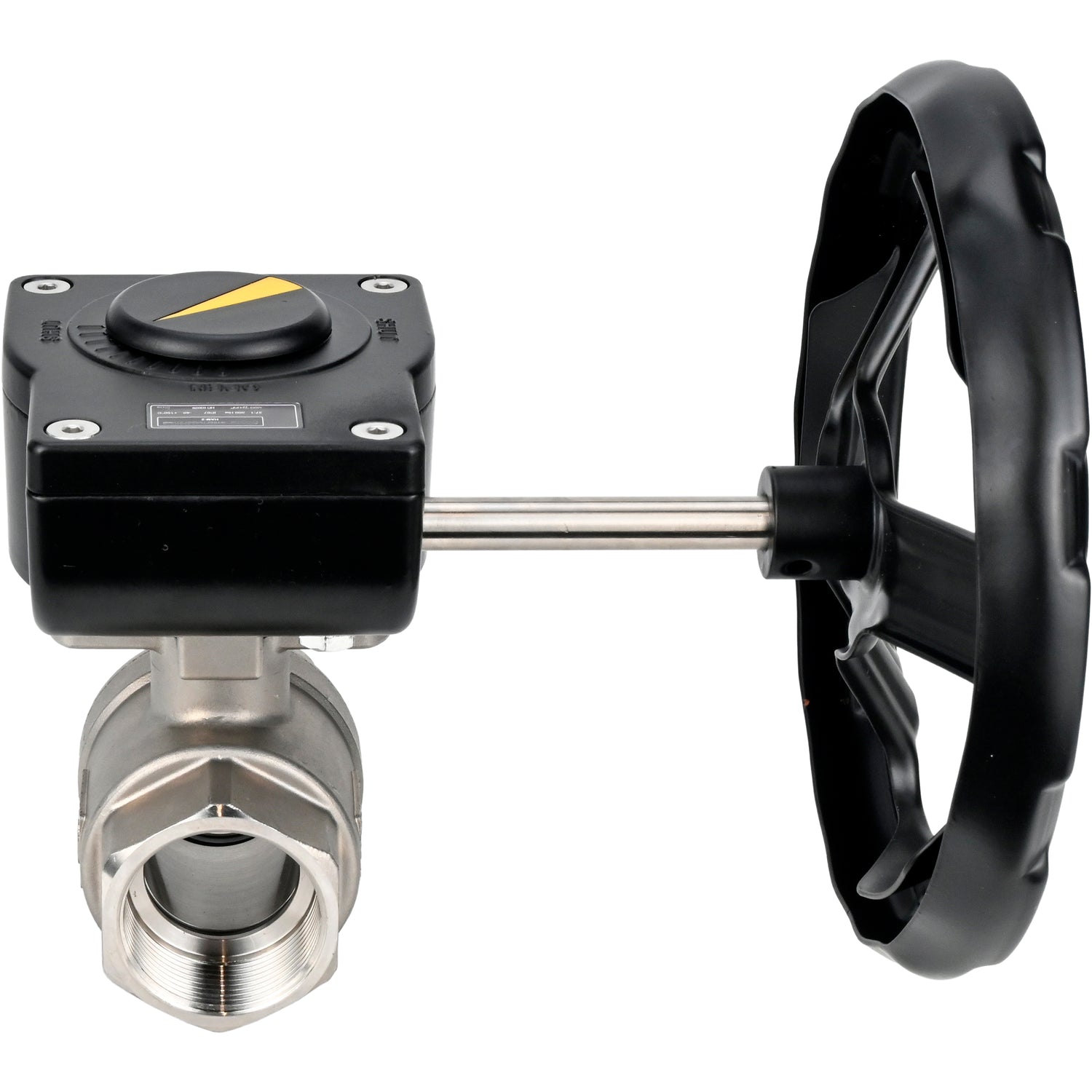 Robinet à boisseau sphérique en acier inoxydable Elephant kshmp316-elephant-ham, matériau du corps - acier inoxydable AISI 316, matériau de la bille - acier inoxydable AISI 316, joint - PTFE, à engrenage