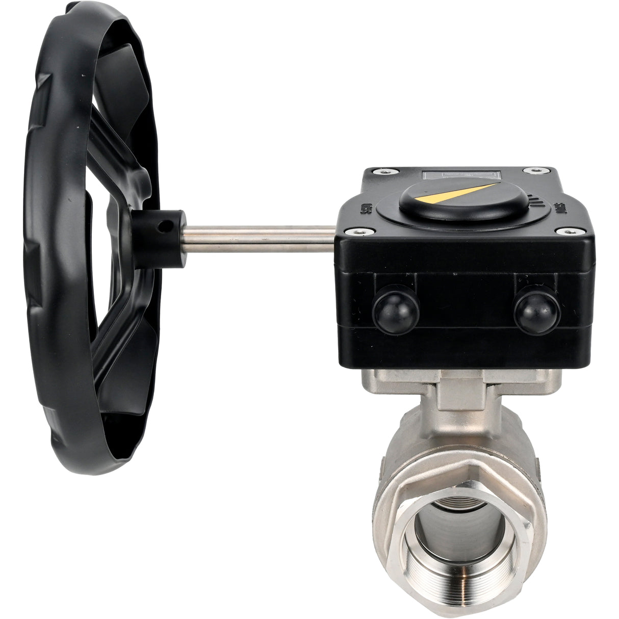Robinet à boisseau sphérique en acier inoxydable Elephant kshmp316-elephant-ham, matériau du corps - acier inoxydable AISI 316, matériau de la bille - acier inoxydable AISI 316, joint - PTFE, à engrenage