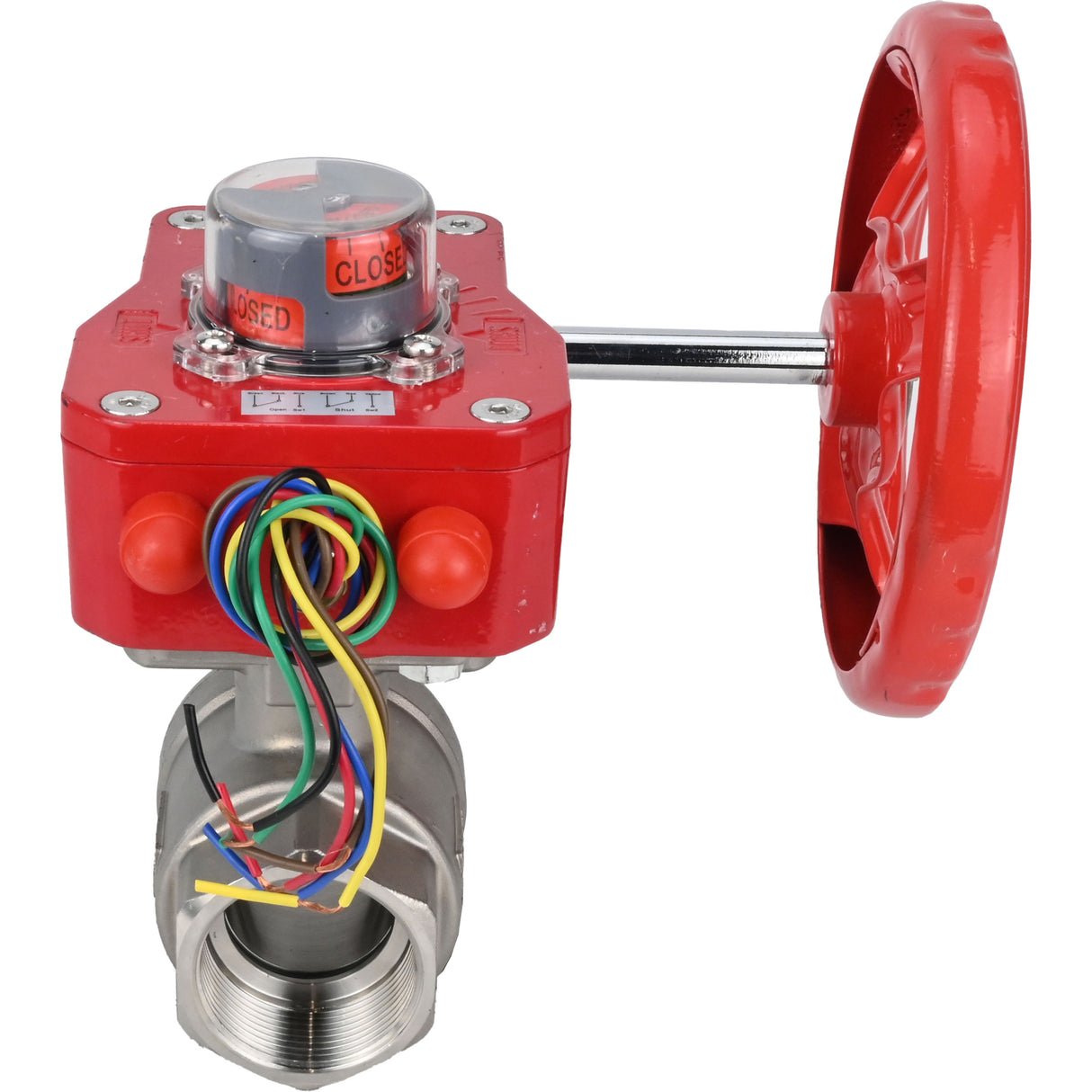 Robinet à boisseau sphérique en acier inoxydable Elephant kshmp316-elephant-hgbf, matériau du corps - acier inoxydable AISI 316, matériau de la bille - acier inoxydable AISI 316, joint - PTFE, à engrenage