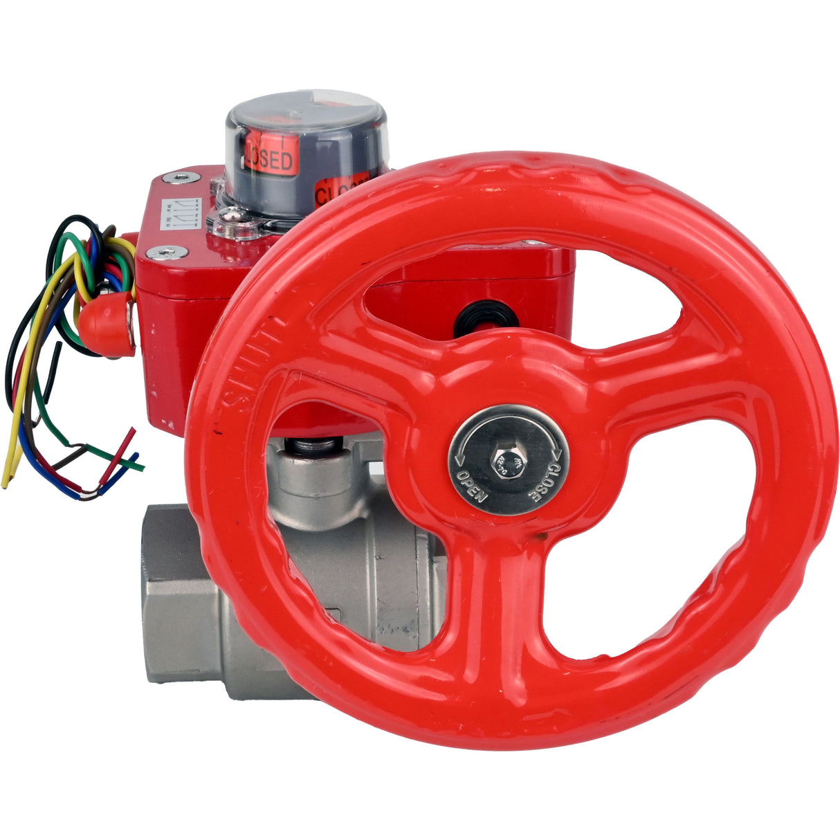 Robinet à boisseau sphérique en acier inoxydable Elephant kshmp316-elephant-hgbf, matériau du corps - acier inoxydable AISI 316, matériau de la bille - acier inoxydable AISI 316, joint - PTFE, à engrenage