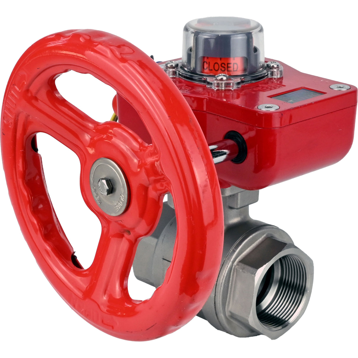 Robinet à boisseau sphérique en acier inoxydable Elephant kshmp316-elephant-hgbf, matériau du corps - acier inoxydable AISI 316, matériau de la bille - acier inoxydable AISI 316, joint - PTFE, à engrenage