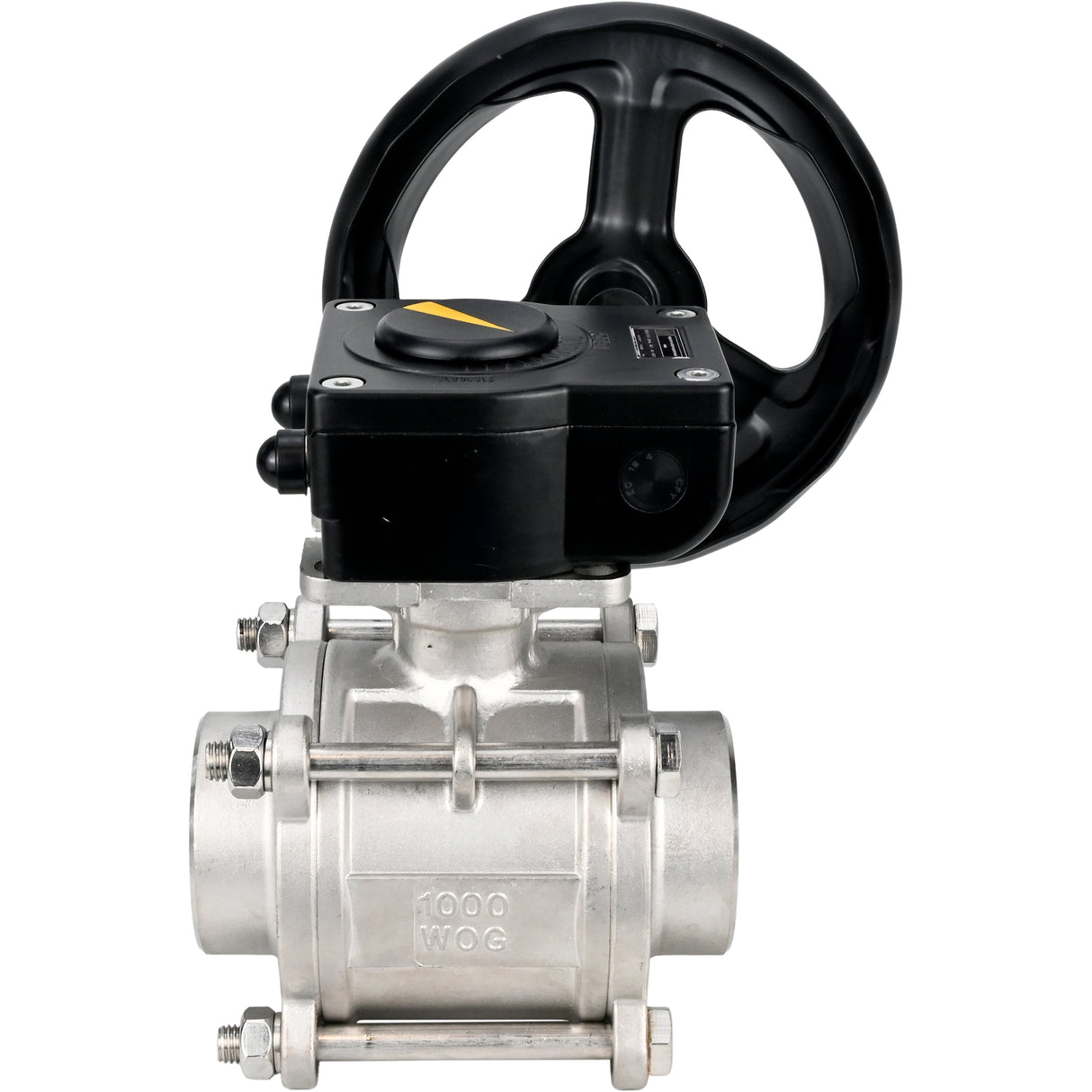 Robinet à boisseau sphérique en acier inoxydable Elephant kshpp-316200-iso_ham, matériau du corps - acier inoxydable AISI 316, matériau de la bille - acier inoxydable AISI 316, joint - PTFE, commande par poignée