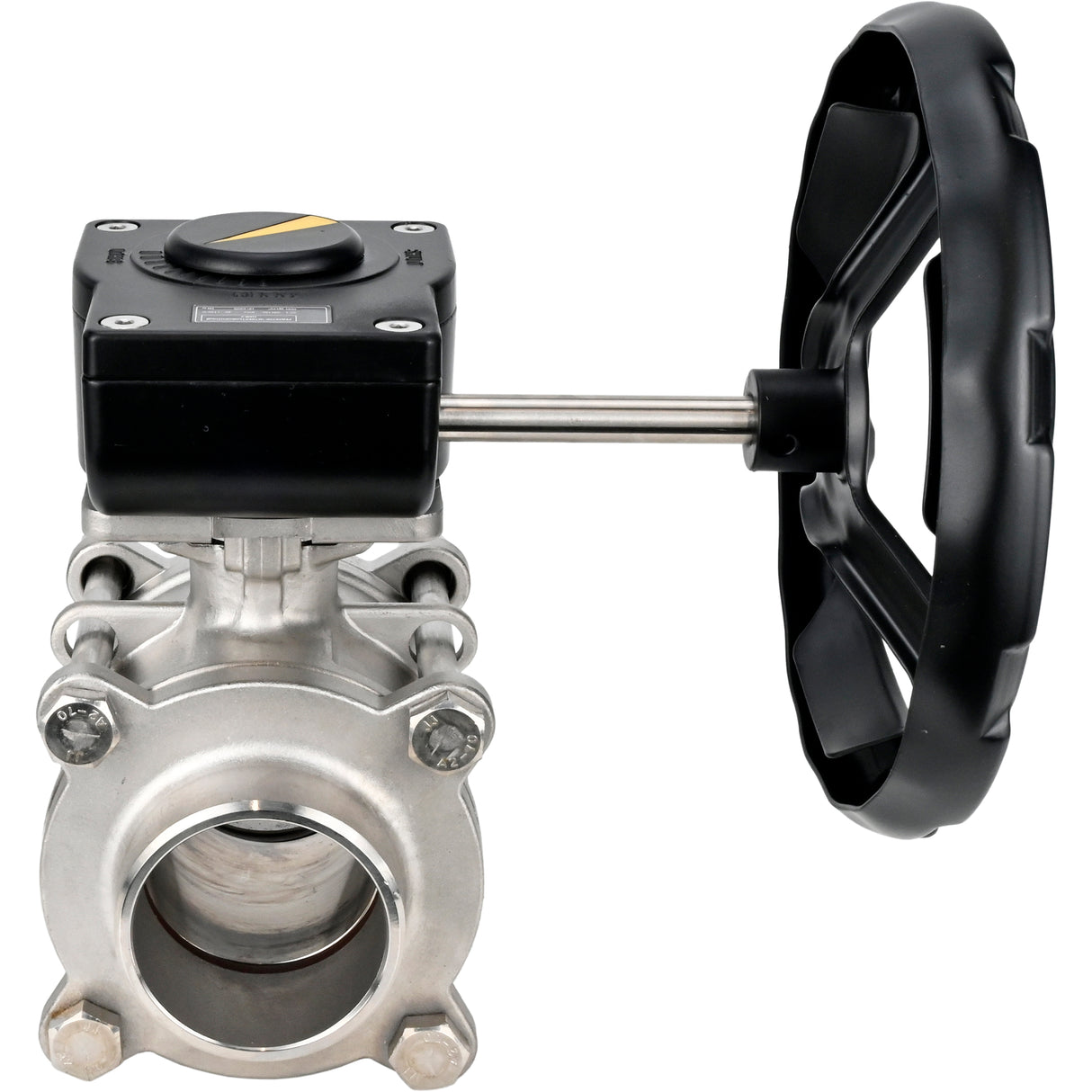 Robinet à boisseau sphérique en acier inoxydable Elephant kshpp-316200-iso_ham, matériau du corps - acier inoxydable AISI 316, matériau de la bille - acier inoxydable AISI 316, joint - PTFE, commande par poignée