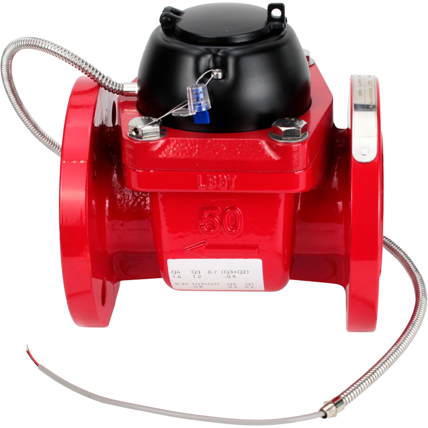 Compteurs d'eau Elephant MTU1i universel, à turbine, avec sortie impulsionnelle, en fonte, à bride