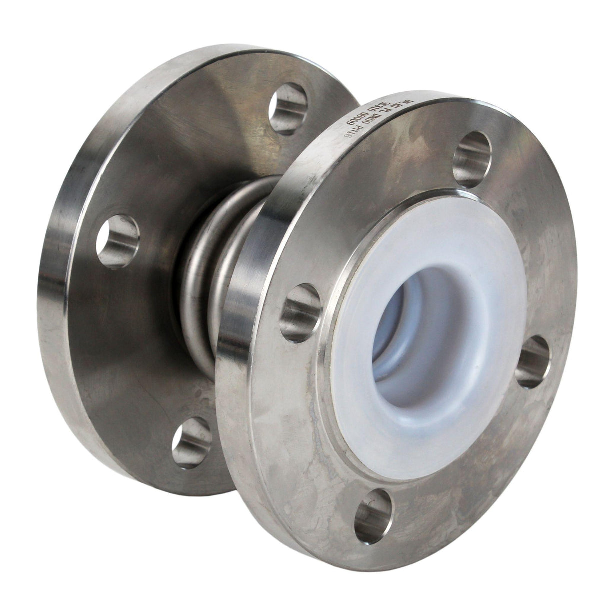 Compensateur axial à soufflet Elephant CB-3232P-F à bride, soufflet - acier inoxydable SS316, joint - PTFE, revêtu, course axiale 30 mm
