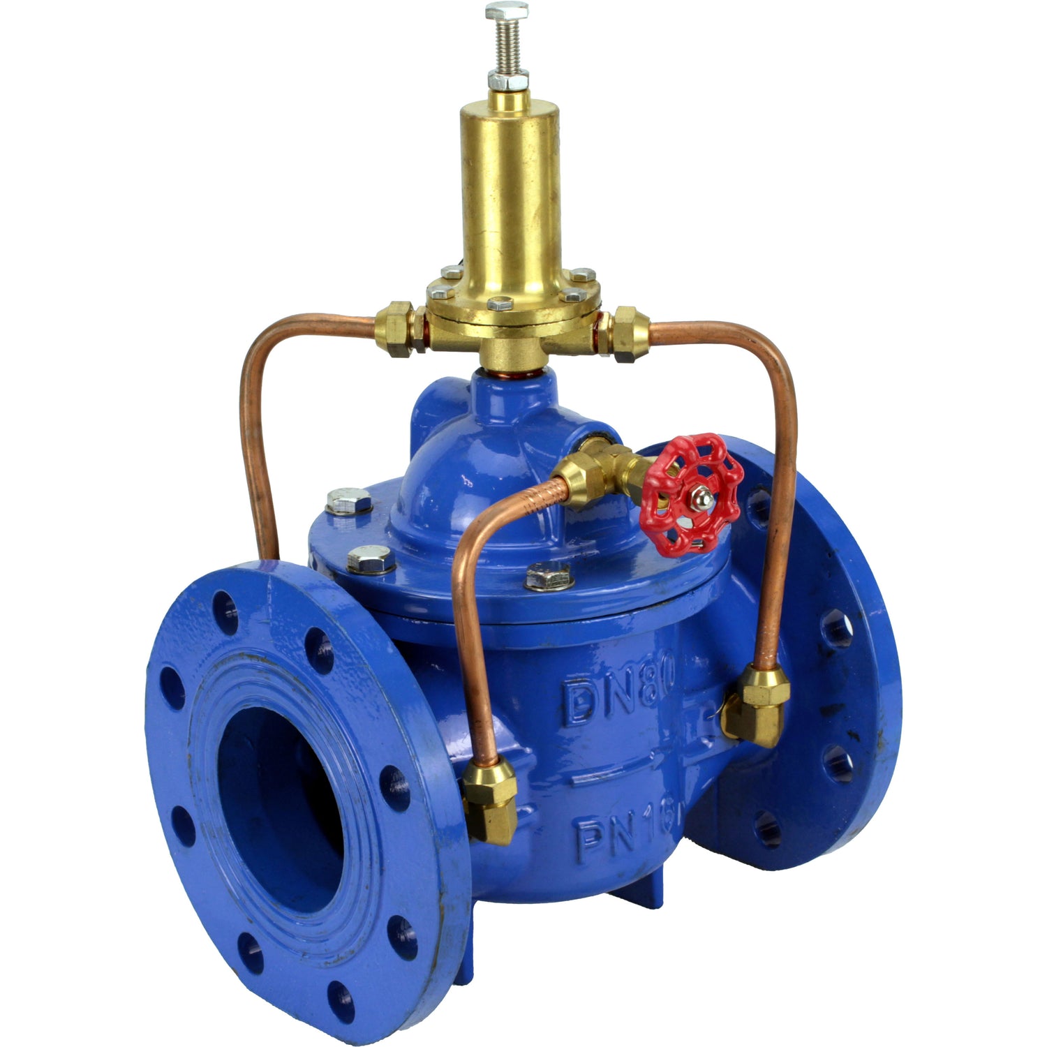 Régulateurs « à réglage automatique » avec commande pilote ElephantPVB3-1313N-F, régulateurs à membrane, corps - fonte GGG40, disque - fonte GGG40, joint - NBR, raccord à bride