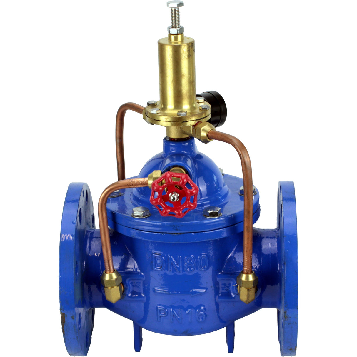 Régulateurs « à réglage automatique » avec commande pilote ElephantPVB3-1313N-F, régulateurs à membrane, corps - fonte GGG40, disque - fonte GGG40, joint - NBR, raccord à bride