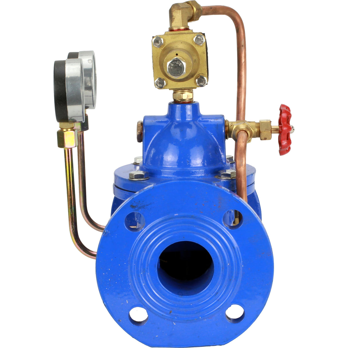 Régulateurs de pression différentielle avec commande pilote Elephant PVA1-1313RR-F, régulateurs à membrane, corps - fonte GGG40, disque - fonte GGG40, joint - caoutchouc naturel renforcé, raccord à bride