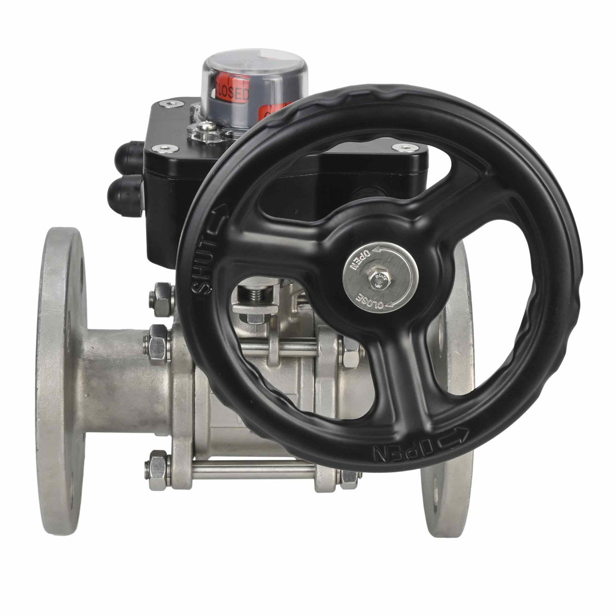 Robinet à boisseau sphérique en acier inoxydable Elephant ksfpt-304-180-hgb, matériau du corps - acier inoxydable AISI 304, matériau de la bille - acier inoxydable AISI 304, joint - PTFE, commande par poignée