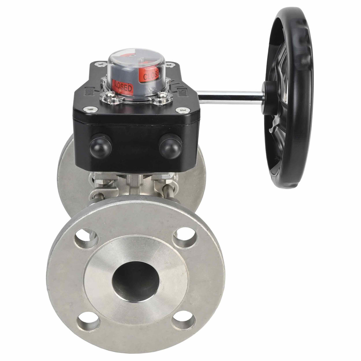Robinet à boisseau sphérique en acier inoxydable Elephant ksfpt-304-180-hgb, matériau du corps - acier inoxydable AISI 304, matériau de la bille - acier inoxydable AISI 304, joint - PTFE, commande par poignée