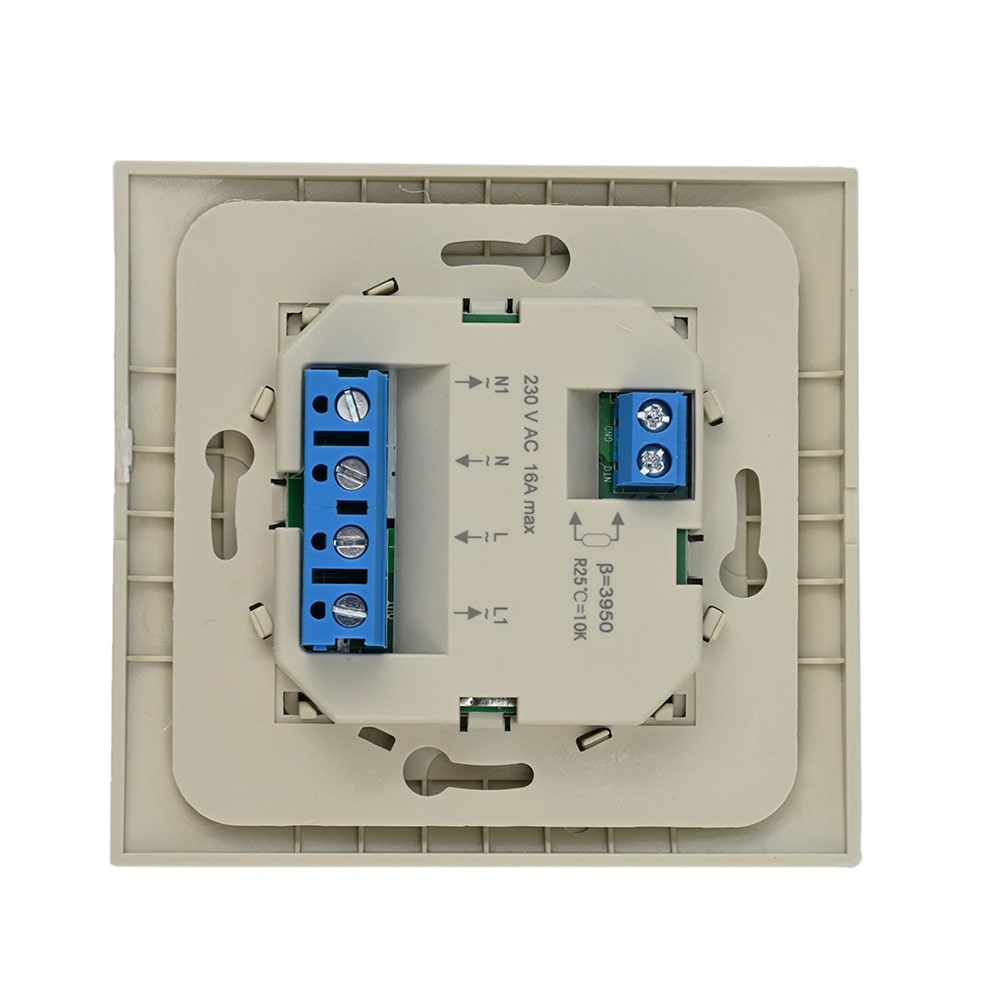 Thermostat de chauffage au sol Elephant T03SM, matériau du corps - plastique, couleur - beige, commande manuelle