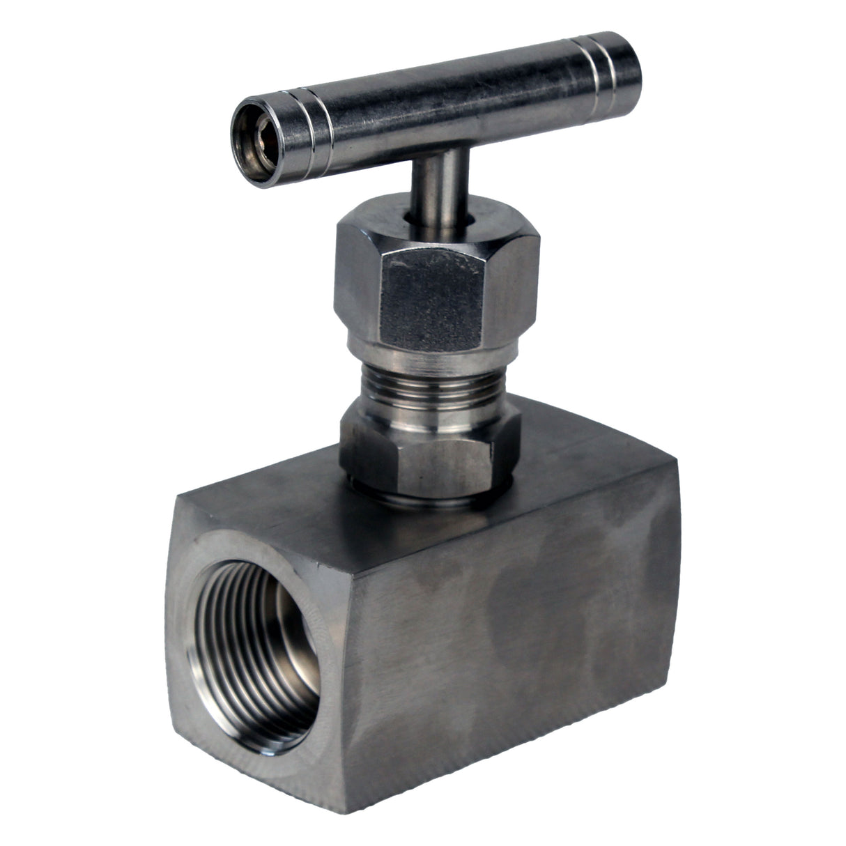 Elephant VN31M-T-Ht threaded needle valve, body - stainless steel 304, seal - metal, with T-handle