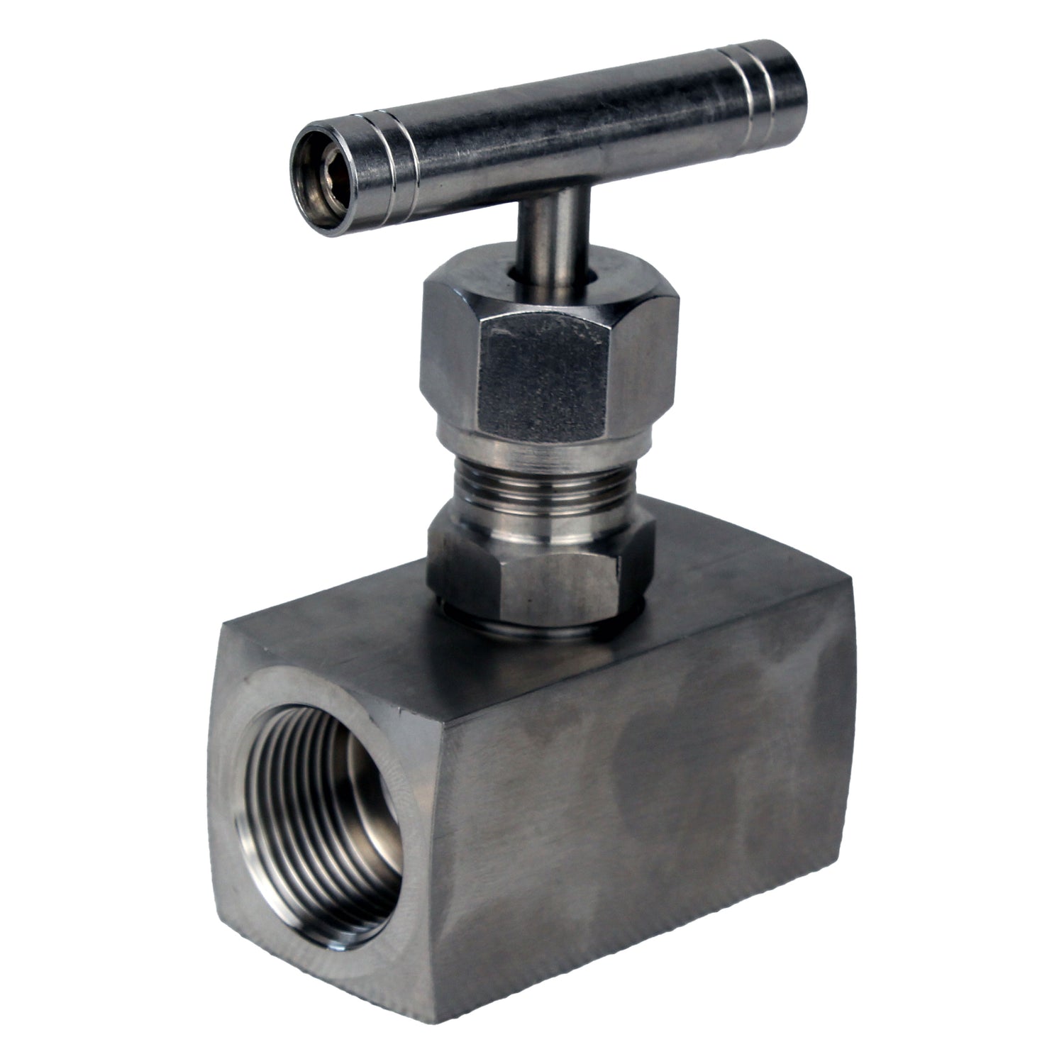 Elephant VN31M-T-Ht threaded needle valve, body - stainless steel 304, seal - metal, with T-handle