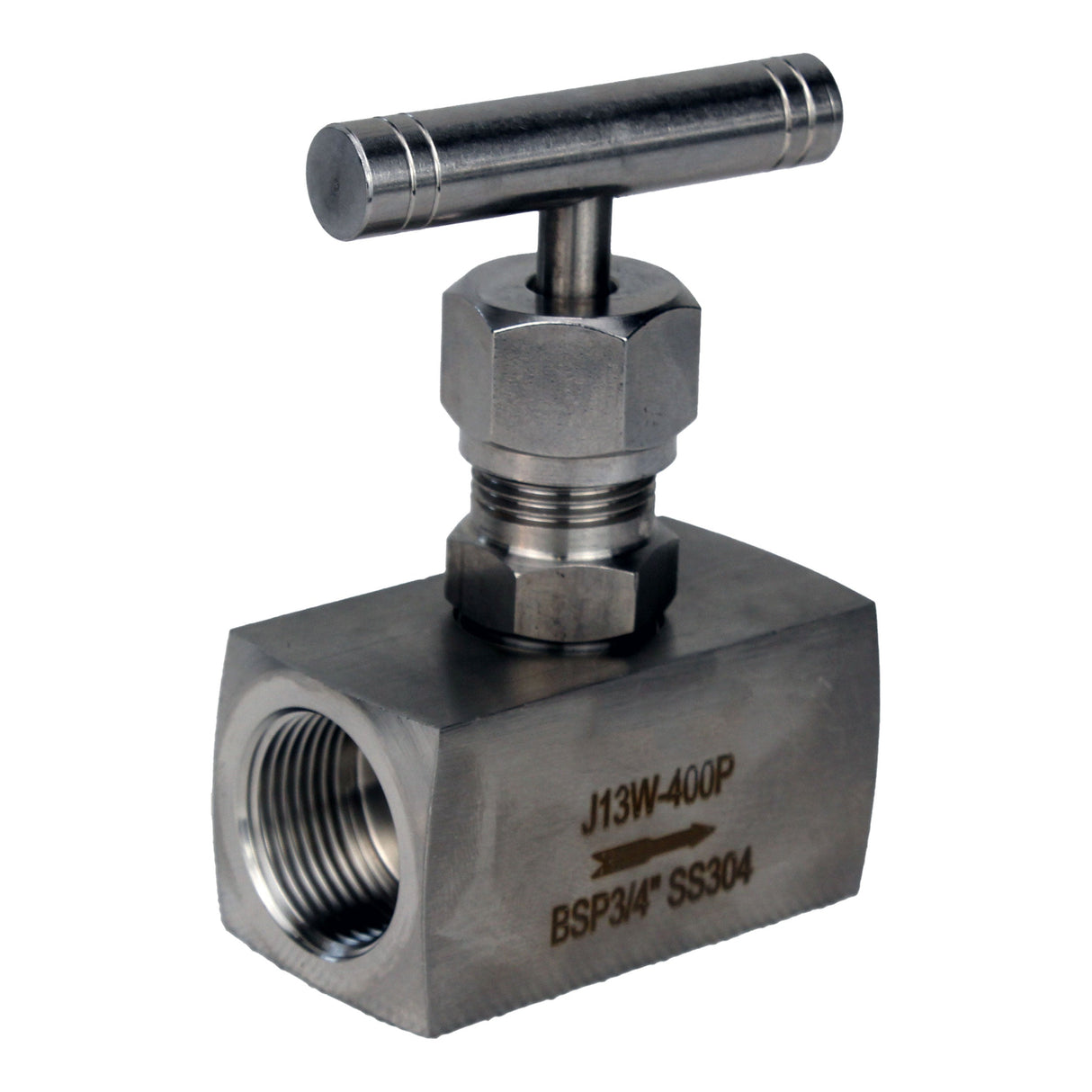 Elephant VN31M-T-Ht threaded needle valve, body - stainless steel 304, seal - metal, with T-handle