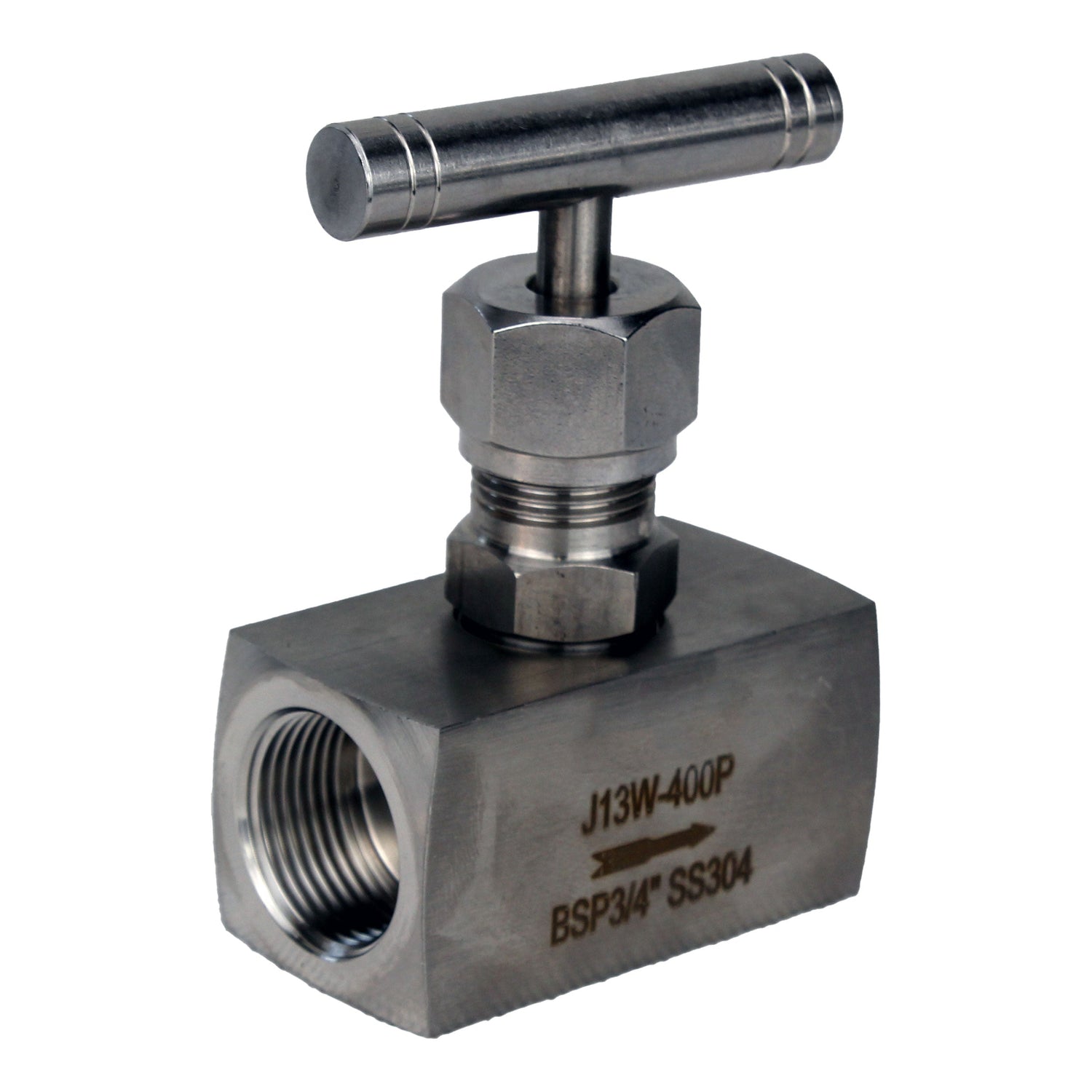 Elephant VN31M-T-Ht threaded needle valve, body - stainless steel 304, seal - metal, with T-handle