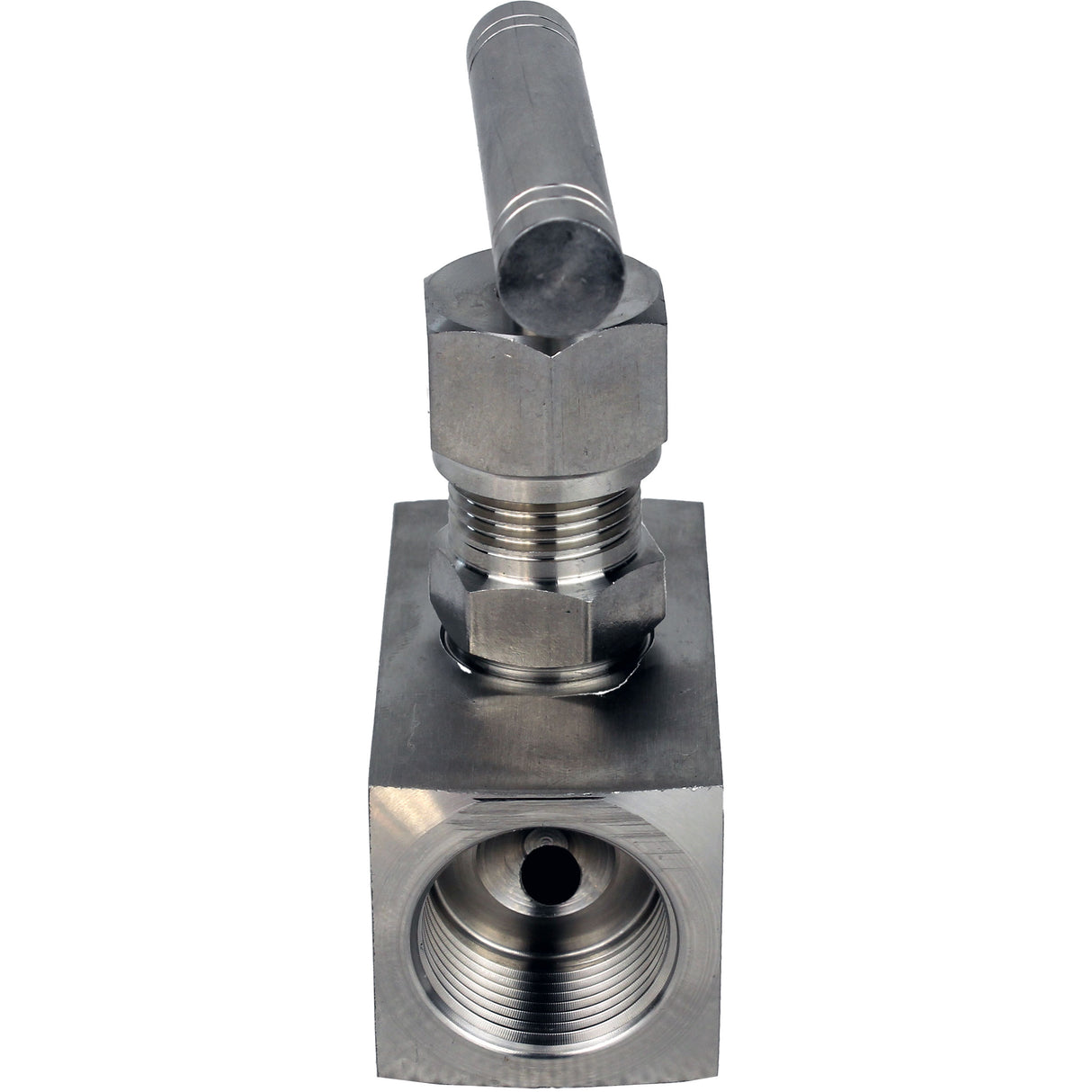 Elephant VN32M-T-Ht threaded needle valve, body - stainless steel 316, seal - metal, with T-handle