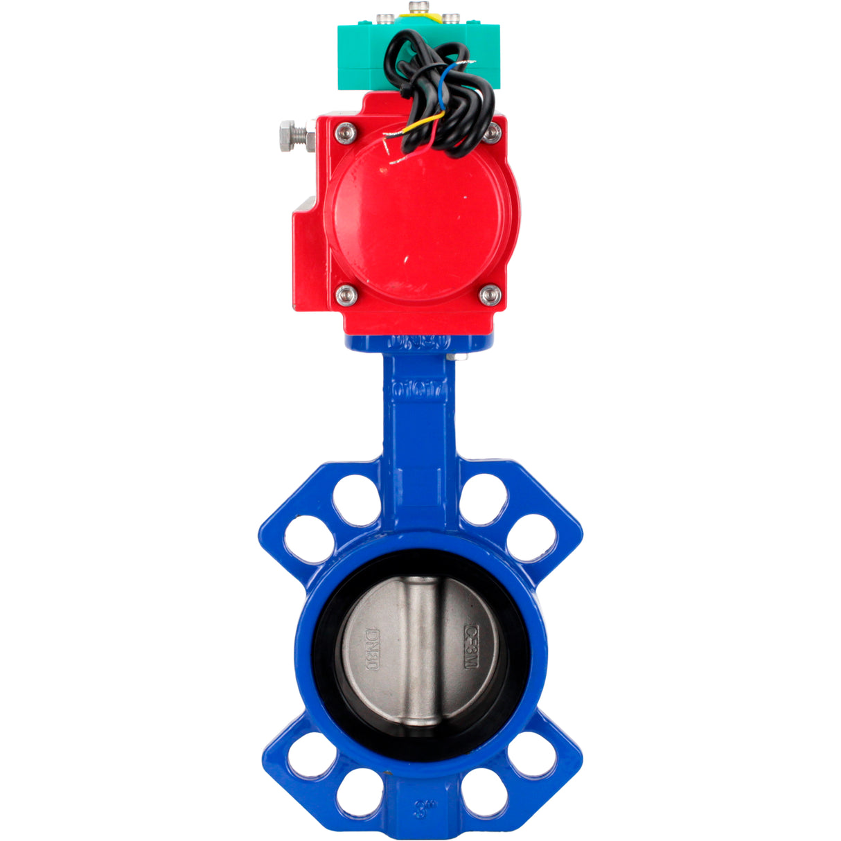 Water Butterfly Valve Elephant WBV1432N-2W-Fb-H DN40-300 16 bar body - GGG50 cast iron, disc - 316L stainless steel, seal - NBR, with pneumatic drive PA-DA-XXX and ALS200D magnetic switch